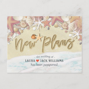Carte Postale Faire-part Nouveaux plans Lettres de Mariage de report de pla