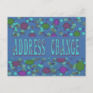 Carte Postale Faire-part nouvelle adresse bleue