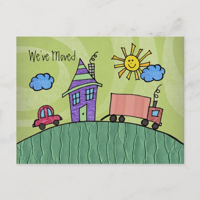 Carte Postale Faire-part Nouvelle Adresse Changement d'Adresse Notification (Devant)