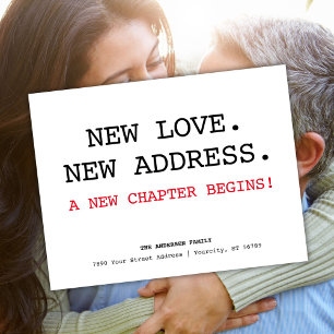 Carte Postale Faire-part Nouvelle Adresse Couple qui Emménage Ensemble