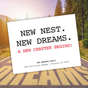 Carte Postale Faire-part Nouvelle adresse de nid Simple Minimaliste Déplace