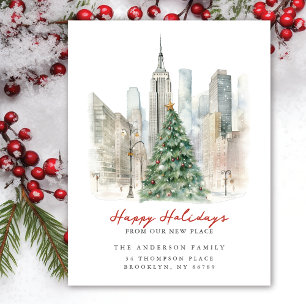 Carte Postale Faire-part Nouvelle adresse de Noël à New York City