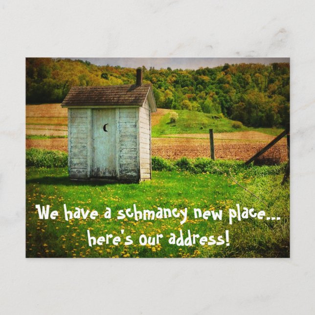 Carte Postale Faire-part Nouvelle adresse drôle que nous avons déplacé (Devant)