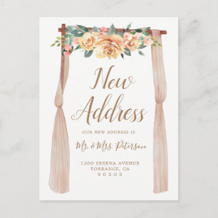 Carte Postale Faire-part Nouvelle adresse Floral Russe Nouveau foyer