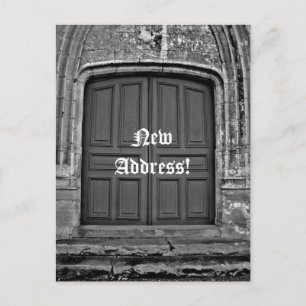 Carte Postale Faire-part Nouvelle adresse gothique