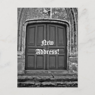 Carte Postale Faire-part Nouvelle adresse gothique