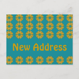 Carte Postale Faire-part nouvelle adresse groovy rétro