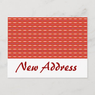 Carte Postale Faire-part Nouvelle adresse rouge