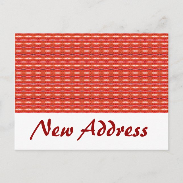 Carte Postale Faire-part Nouvelle adresse rouge (Devant)