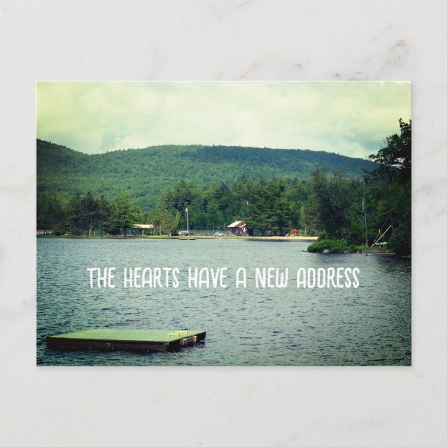 Carte Postale Faire-part Nouvelle adresse vue sur lac (Devant)