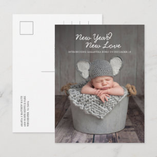 Carte Postale Faire-part Nouvelle Année Nouvel Amour Vacances Naissance Pho