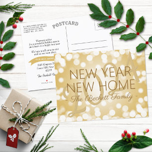 Carte Postale Faire-part Nouvelle Année, Nouvelle Maison Annonce de déménag