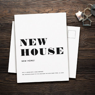 Carte Postale Faire-part  NOUVELLE MAISON ACCUEIL Simple Moderne Minimalist