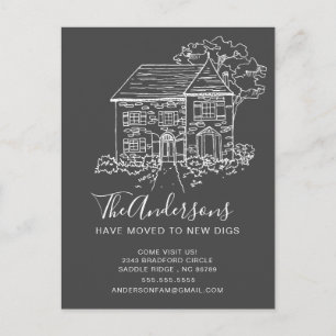 Carte Postale Faire-part Nouvelle Maison   Annonce de déménagement