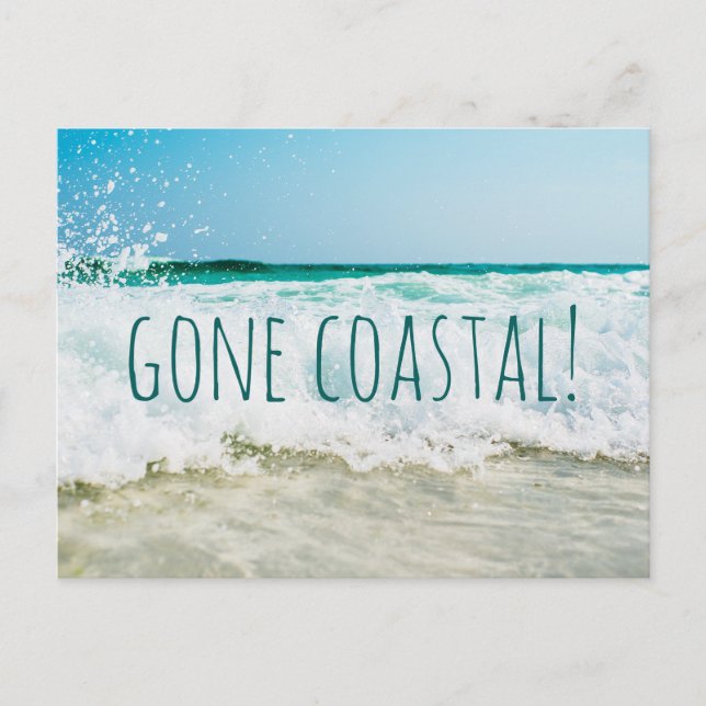 Carte Postale Faire-part Nouvelle Maison Côtière Je Déménage (Devant)