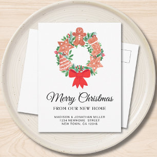 Carte Postale Faire-part Nouvelle maison Festive Noël déménager