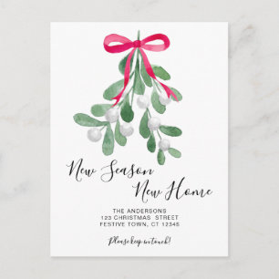 Carte Postale Faire-part Nouvelle Maison Noël Déménagement
