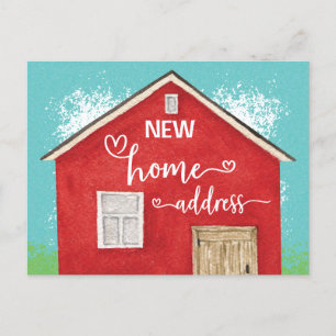Carte Postale Faire-part Nouvelle Maison Nous Avons Déménagé Aquarelle Nouv