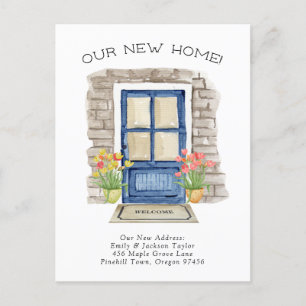 Carte Postale Faire-part Nouvelle Maison - Nouvelle Adresse Mignonne Porte 