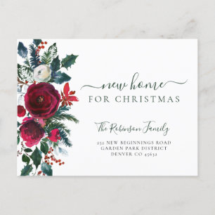 Carte Postale Faire-part Nouvelle maison pour déménagement vacances de Noël