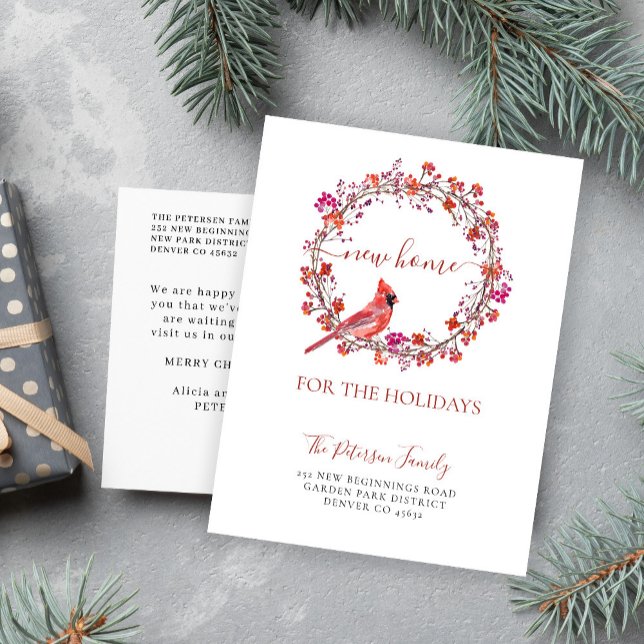 Carte Postale Faire-part Nouvelle maison pour les fêtes de Noël déménagemen (Créateur téléchargé)