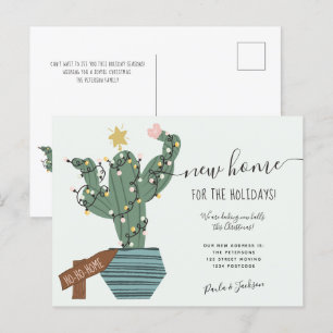 Carte Postale Faire-part Nouvelle maison pour les guirlandes de cactus et l