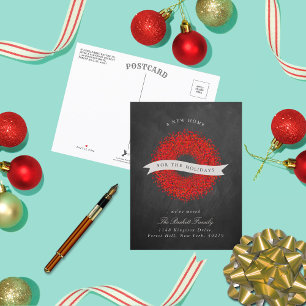 Carte Postale Faire-part Nouvelle maison pour les vacances   Tableau noir m