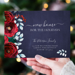 Carte Postale Faire-part Nouvelle maison pour Noël déménager