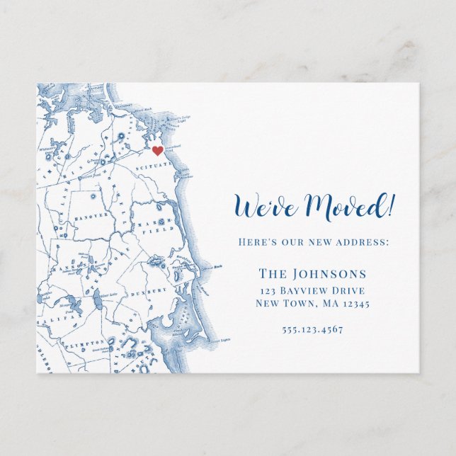 Carte Postale Faire-part Nouvelle Maison Scituate Massachusetts Déménagemen (Devant)