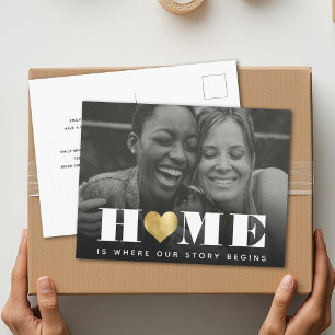 Carte Postale Faire-part Nouvelle maison Simple Cool Moderne Minimaliste Dé