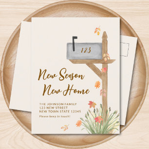 Carte Postale Faire-part Nouvelle saison Nouvelle maison Automne Moving Fai