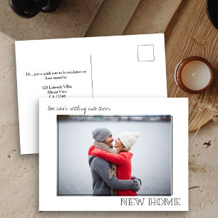 Carte Postale Faire-part Nouvelle typographie de maison minimaliste Photo D
