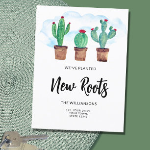 Carte Postale Faire-part Nouvelles Racines Cactus Moving