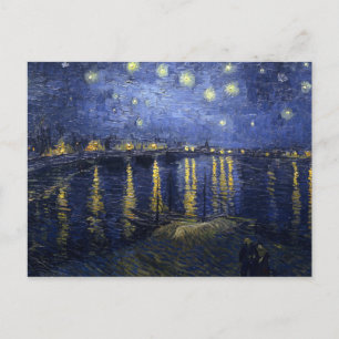 Carte Postale Faire-part Nuit étoilée de Van Gogh   au-dessus du Rhône