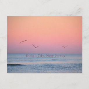 Carte Postale Faire-part Ocean City, New Jersey Pastel Sunrise Postcard