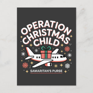 Carte Postale Faire-part Opération Enfant du Noël Sac à main Samaritain 