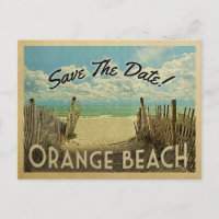 Orange Beach Enregistrer La Date Vintage Beach Nau