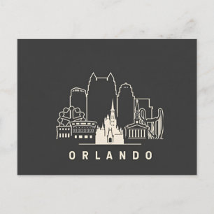 Carte Postale Faire-part Orlando Floride Moderne  Silhouette de l'horizon a