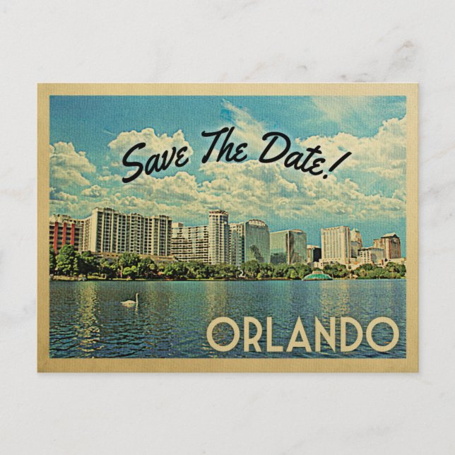 Carte Postale Faire-part Orlando Sauvegarder La Date Floride (Devant)