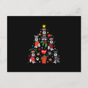 Carte Postale Faire-part Ornement de sapin de Noël Schnauzer Chien de compa
