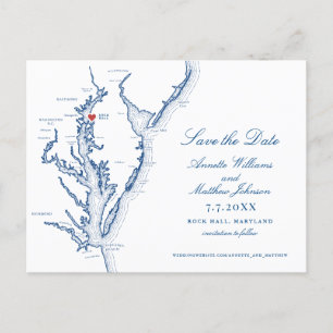 Carte Postale Faire-part Osprey Point Inn Rock Hall MD Enregistrer la date