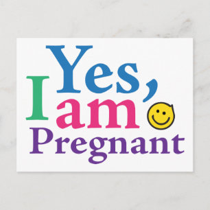Carte Postale Faire-part Oui, je suis enceinte