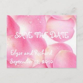 Carte Postale Faire-part Pageant Rose - Enregistrez la date