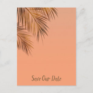 Carte Postale Faire-part Palme de bronze de Bahama Breeze Corail Save The D