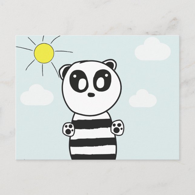 Carte Postale Faire-part Panda Kids (Devant)