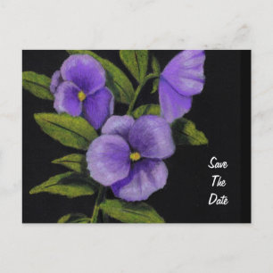 Carte Postale Faire-part Panneaux au crayon couleur : Enregistrer la date