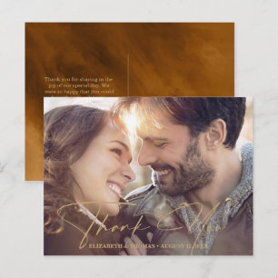 Carte Postale Faire-part Papier photo à message aquarelle moderne ID816 dor