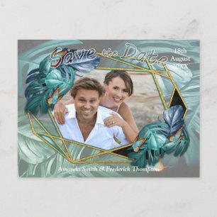 Carte Postale Faire-part Papillons du Paradis/Tropical Turquoise Splash