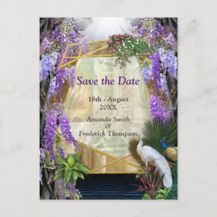 Carte Postale Faire-part Paradis de la Wisteria tropicale au Palais d'Or