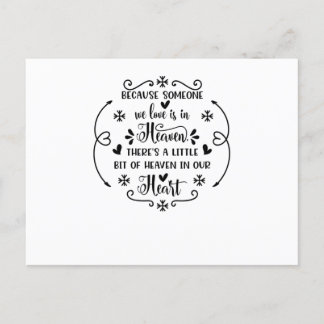 Carte Postale Faire-part Parce qu'une personne que l'on aime est au ciel, i